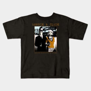 bonnie and clyde grunge vintage Kids T-Shirt